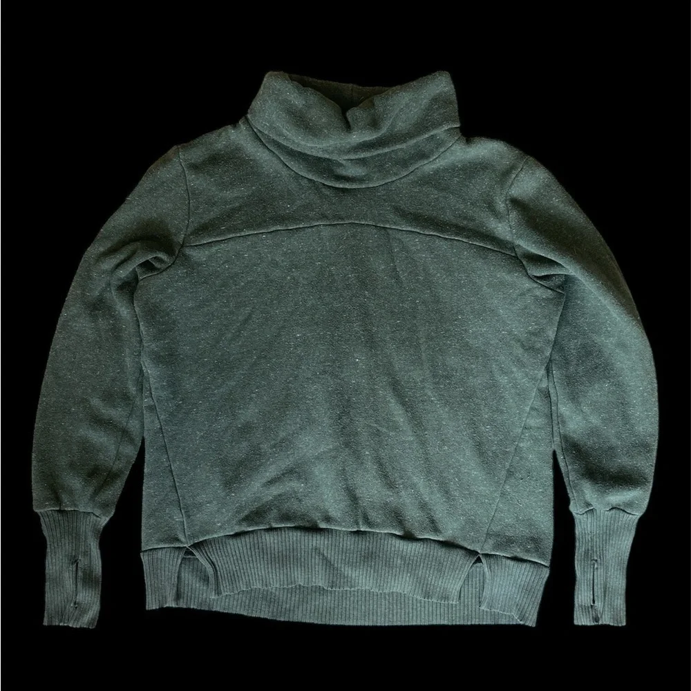Alo Yoga Haze Funnel Neck Sweatshirt In Hunter Heather